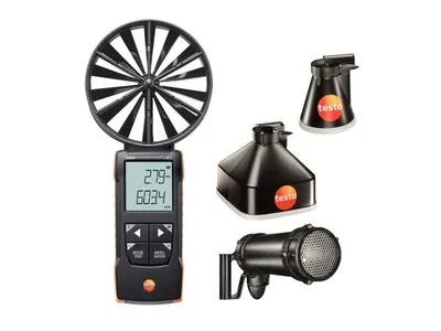 Testo 417 - Vrtuľkový anemometer s meracími trychtiérmi Priemer vrtuľky 100 mm